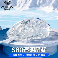 狼蛛S80透明鼠標滑鼠臺式筆記本電腦電競游戲辦公通用有線機械高顏值