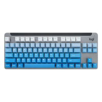 【Logitech 羅技】K855 TKL無線機械式鍵盤 黑 +鍵帽(碧空藍)