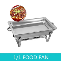 Stainless Steel Dining Stove Square Dinner Stove Hotel Folding Clamshell Chafing Dish Catering Buffet Set