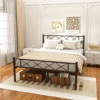 12 "Metal Bed Frame Base Storage Beds &amp; Furniture Easy to Assemble No Box Springs Required Headboards Queen Bed Bases &amp; Frames