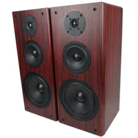 80-130W 8 Inch Bookshelf Speaker Home Audio 8ohm High Medium Low Three-way Frequency Hifi Speaker Wooden Passive Front Speaker