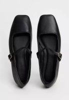 Penshoppe Women's Smooth Leather Doll Shoes with Rubber Sole