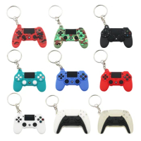 Game Machine Keychain &amp; Keyring Cute Gamepad Boyfriend Joystick Key Chain PS4 Game Console Keychains Bag Car Hanging Key Ring