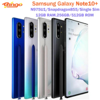 Samsung Galaxy Note10+ Note10 Pro N975U1 256GB/512GB note10 plus Phone Snapdragon 855 Octa Core 6.8" Triple Cameras 12GB RAM
