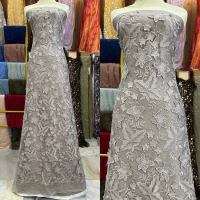 Kain tille Kejora katun bordir 3D aplikasi chantilly exclusive quality premium grade A /bahan brukat