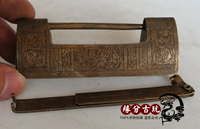 全銅鎖/仿古銅鎖/中式鎖頭/老式小銅鎖/插銷鎖/橫開掛鎖/大銅鎖1入