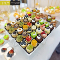 {JOEY Dessert Platter} Party Box Triple Combo#1 - Mini Swiss Rolls/Tarts/Puffs