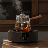 花瓣耐熱玻璃煮茶壺電陶爐套裝小型煮茶器全自動耐高溫側把壺泡茶