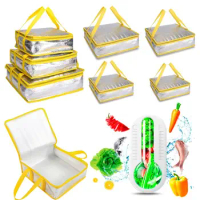 Folding Picnic Delivery Carrier Drink Storage Pizza Delivery Bag Insulation Bag Cooler Bag Ice Pack