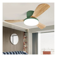 吸頂風扇燈風扇吊燈(F7799-綠色-大燈盤42寸三色變光+變頻遙控)(尺寸:1060x310mm) 