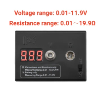 521 TAB Mini Coil Burning Measure Building Platform V3 0.01~9.99 Ohm Resistance Test/Fire/Micro USB Charging Fit 18650 Battery