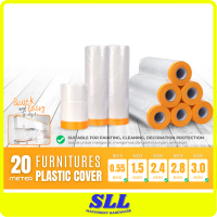 20m Furniture Dust Cover Plastic Dustproof Film Bed Wardrobe Protection Plastik Sarung Perabot Rumah