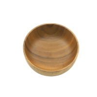 【菊川本味】相思木碗-平底弧邊-18cm(飯碗 木質碗 相思木 平底碗 小沙拉碗 露營木碗 棕色木碗)