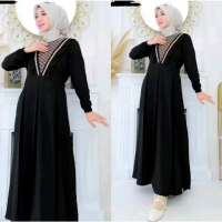 Gamis crinkle Airflow Premium/Gamis wanita