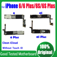 100% Tested Work Mainboard for iPhone 6 Plus 6S Plus 5 5C 5S 5SE Motherboard Clean iCloud Logic Board Original Unlock No TouchID