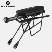 ROCKBROS Bicycle Luggage Carrier Aluminum Alloy Shelf MTB Cycling Bicycle Front Rack With Taillight Seatpost Bag Holder Stand
