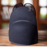 Ming Dynasty Hat Han Accessories Feiyufu Wool Official hat Black gauze Traditional China hat Han suit hat Original