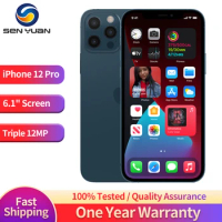 Original Used-99%New Apple iPhone 12 Pro 6GB RAM 128GB/256GB ROM OLED Screen A14 Bionic 5G Mobile Phone Support Face ID Unlocked