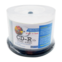 【超防水滿版可印】台灣製造 TRUSTEE printable CD-R 52X超亮面相片可列印空白燒錄片(300片)