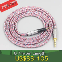 16 Core Silver OCC OFC Mixed Braided Cable For Audio Technica ATH-M50x ATH-M40x ATH-M70x ATH-M60x Earphone Headphone LN007604
