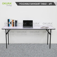 OKURA (Round Edge) Foldable Banquet Table Event / Desk / Catering / Buffet Folding Table / Outdoor D