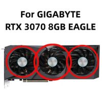 For GIGABYTE RTX 3070 8GB EAGLE Graphics Video Card Cooling Fan Computer Cooler Parts Left/Middle/Right/1 Set Cooling Fan