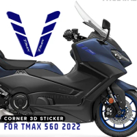 For yamaha tmax 560 2022 corner guard Sticker 3D Tank pad Stickers Oil Gas Protector Cover Decoration