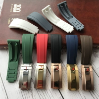 矽膠手錶帶適用勞力士遊艇名仕迪通拿GMT短版橡膠錶帶20mm探險家