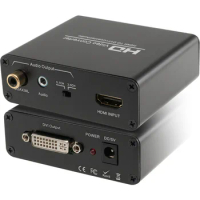 HDMI to DVI Converter with 3.5mm and Coaxial Audio Output