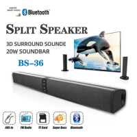 Home Theater 20W Bluetooth Soundbar TV AUX Bluetooth Soundbar Speakers Column Subwoofer Speaker for TV