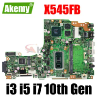 X545FA Mainboard For Asus VivoBook 15 X545FA X545FB X545FJ X545F Laptop motherboard With I3 I5 I7 10th Gen CPU 4G/8GB RAM