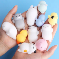 Soft Cute Mini Animal Antistress Ball Squeeze Toys Squishi Mochi Rising Stress Relief Squishy Toy Sticky Eliminate Pets Fun Gift