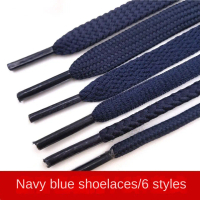 Bốt Dây Giày Phẳng, Hình Bán Nguyệt, Dành Cho Nam Và Nữ, Màu Xanh Navy Xanh Đậm, Giày Thường Ngày Gi