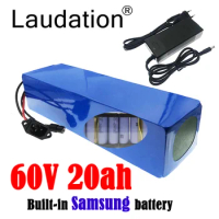 Laudation 60V Battery 60V 20ah Built-in Samsung Lithium Battery 16s 6p Electric Scooter, Bicycle Battery For Motors 750W 1000W
