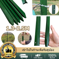 เสารั้วตาข่าย เสารั้วเหล็ก Y Post สูง1.3m 1.5m 1.8m เสารั้วเหล็กหนา เสาล้อมสวน เสารั้วบ้าน เสารั้วเห
