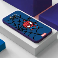 Spider Man Marvel Cartoon Phone Case For Xiaomi POCO F5 F4 F3 Pro GT POCO X4 X3 Pro NFC M4 M3 Pro Liquid Silicone Back