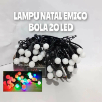 lampu natal model bola warna-warni emico 20 led