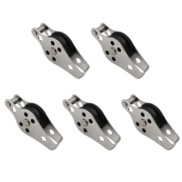 5pcs M25 Crane Pulley Block,Heavy Duty Pully System for Lifting,Stainless Steel Single Pulley Block