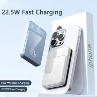 20000mAh MagSafe Power Bank Portable Charger Powerbank Magnetic Wireless Charger Stand for iPhone15 Xiaomi Samsung Spare Battery