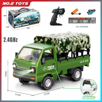 Van Trak Kawalan Jauh 1/16 2.4G 5CH Kereta Mini Simulasi Trak Garaj Mainan Kanak-Kanak RC Trak Ais K