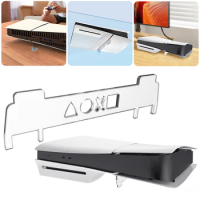 For PS5 Slim Horizontal Console Stand Fixed Support Bracket Transparent Desktop Base Support Holder for Sony Playstation 5 Slim
