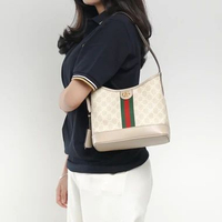 Tas GUCCI OPHIDIA GG MONOGRAM STRIPE RED GREEN BEIGE SHOULDER BAG 100% ORIGINAL 23X12X21CM