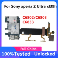 C6802 C6803 C6833 Unlocked For Sony Xperia Z Ultra XL39H Motherboard Original Mainboard Full Chips Logic Board Replacement 16GB