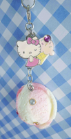 【震撼精品百貨】Hello Kitty 凱蒂貓~手機吊飾-粉白草莓球