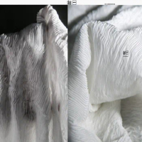 White Pressed Pleats/pleats Issey Miyake Texture Plastic Art Creative Pleats Hatsuichi Designer Fabric