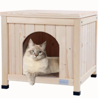 Wooden Indoor Dog House, Dog Furniture, Pet House For Small Dogs And Cats