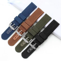 uhgbsd Watch Strap For Citizen/timex/dw/jeep/seiko Men's Canvas NyloN OutdOOr Watchs 18mm 20mm 22mm 24mm Compatible Smartwatch