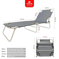 Speeds Ranjang Lipat Portabel Kasur Lipat Velbed Kursi Malas Tempat Tidur  Alat Camping Outdoor Indo