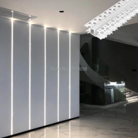 50 X1 M Sets/Lot Super wide linear flange aluminum led channel T type led strip aluminum profile for ceiling or wall lights