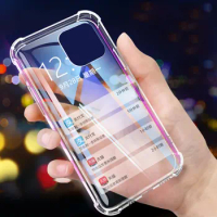 Shockproof Phone Cases For iPhone 11 12 Pro X Xs Max XR Back Cover For iPhone 6 6S 7 8 Plus SE 2020 Clear Silicone Case